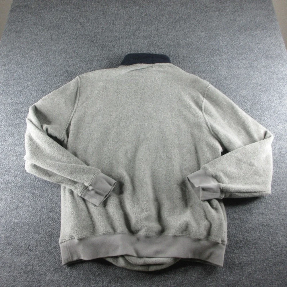 Polo Ralph Lauren Sweatshirt Mens XL Gray 1/4 Zip USA Flag Fleece Pullover